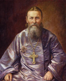 портрет св. И. Кронштадского маслом на холсте