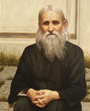 портрет о. Николая Гурьянова маслом на холсте