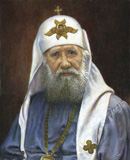 портрет патриарха Тихона маслом на холсте